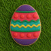 Colorful Easter egg cookie on grass from a 2.5 inch Easter Egg Metal Cookie Cutter