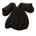 4.5 inch Graduation Gown Metal Cookie Cutter shaped like a black graduation gown for themed baking.