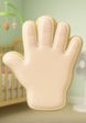 Right hand cookie in a nursery setting with a crib and mobile in the background from a 3.25 inch Right Hand Metal Cookie Cutter