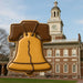 Cookie with Liberty Bell design in front of Independence Hall from a 3.5 inch Liberty Bell Metal Cookie Cutter