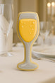 Cookie from a 5.25 inch Champagne Glass Metal Cookie Cutter