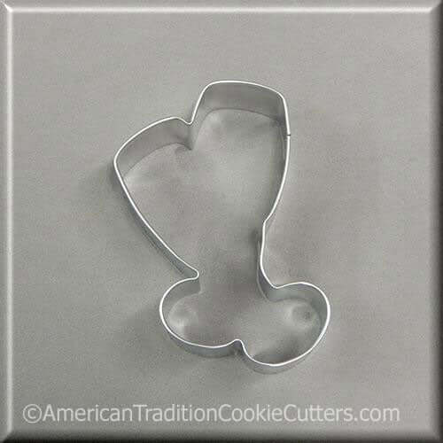 4 inch Champagne Glasses Metal Cookie Cutter