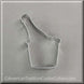 4 inch Champagne in Ice Bucket Metal Cookie Cutter