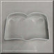 4.25 inch Open Book Metal Cookie Cutter