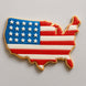4.5 inch Map of the USA Metal Cookie Cutter Cookie in red white and blue