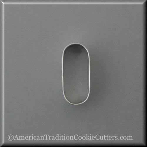 2.5" Oval Metal Cookie Cutter American Tradition Cookie Cutters