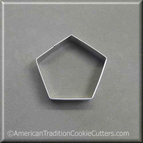 2.5" Pentagon Metal Cookie Cutter American Tradition Cookie Cutters