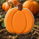 Pumpkin cookie made from 3.5 inch Pumpkin or Apple Metal Cookie Cutter