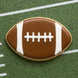Football-shaped cookie on a green field background for 2 inch Mini Football Metal Cookie Cutter