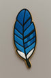 blue feather cookie from a 2 inch Mini Feather Metal Cookie Cutter