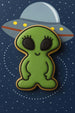 Mini alien cookie from a 2 inch Mini Alien Extra-Terrestrial Metal Cookie Cutter