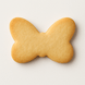 Butterfly-shaped cookie on a white background for a 4 inch Hair Bow Metal Cookie Cutter