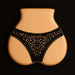 Black lace thong on a beige mannequin against a black background for 3.5 inch Ladies' Buttocks Butt Metal Cookie Cutter