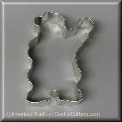 3.75 inch Waving Santa Metal Cookie Cutter