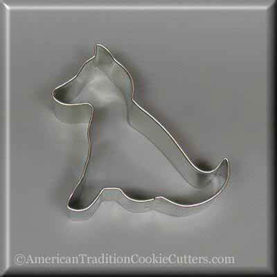 3.5 inch Sitting German Shepherd Metal Cookie Cutter