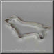 5 inch Primitive Dachshund Metal Cookie Cutter
