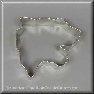 3.5 inch Panther Head Metal Cookie Cutter