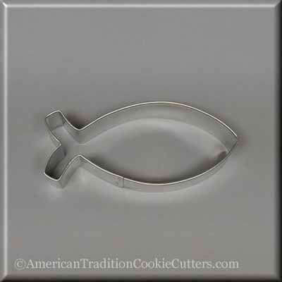 4.5 inch Jesus Fish Christian Symbol Metal Cookie Cutter