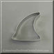 4 inch Shark Fin Metal Cookie Cutter