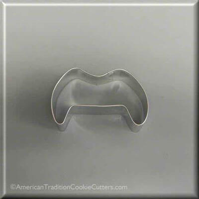3.5 inch Mustache or Game Controller Metal Cookie Cutter