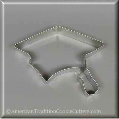 4.5 inch Graduation Cap Metal Cookie Cutter