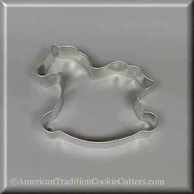 4.25 inch Rocking Horse Metal Cookie Cutter