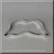 5 inch Mustache Metal Cookie Cutter