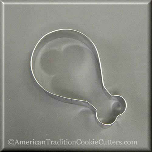 4 inch Turkey or Chicken Leg Drumstick Metal Cookie Cutter