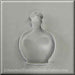 4.25 inch Perfume Potion or Genie Bottle Metal Cookie Cutter on a gray background.