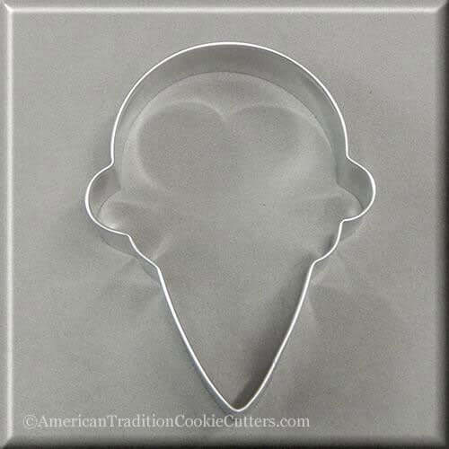 4 inch Ice Cream Cone Metal Cookie Cutter