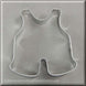 4 inch Baby Overalls Metal Cookie Cutter