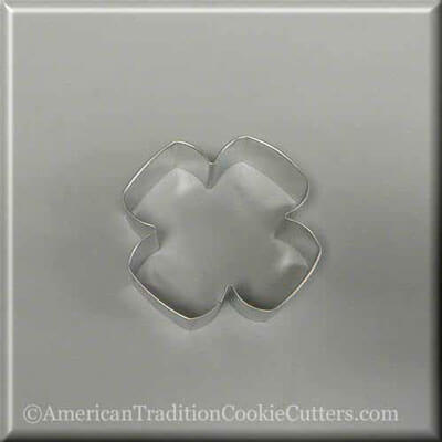 3.5" Four Petal Flower Metal Cookie Cutter