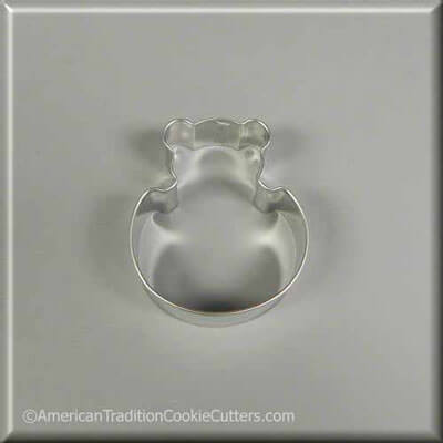 3.5 inch Sitting Teddy Bear Metal Cookie Cutter