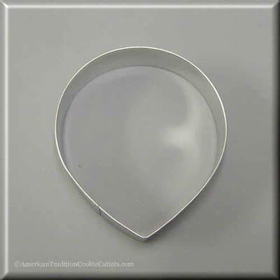 4.75 inch Rain Tear Drop, Flower Petal Metal Cookie Cutter