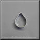 2 inch Tear Drop Rain Flower Petal Metal Cookie Cutter