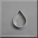 2.5 inch Tear Drop Rain Flower Petal Metal Cookie Cutter