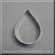 3.5 inch Tear Drop Rain Flower Petal Metal Cookie Cutter