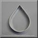 4 inch Tear Drop Rain Flower Petal Metal Cookie Cutter