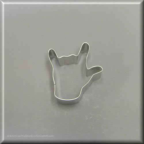 2.25 inch Mini Love Sign Language Metal Cookie Cutter