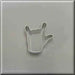 2.25 inch Mini Love Sign Language Metal Cookie Cutter