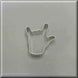 2.25 inch Mini Love Sign Language Metal Cookie Cutter