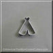 2 inch Mini TeePee Metal Cookie Cutter
