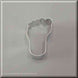 2 inch Mini Left Foot Metal Cookie Cutter