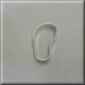 2 inch Mini Left Flip Flop Metal Cookie Cutter