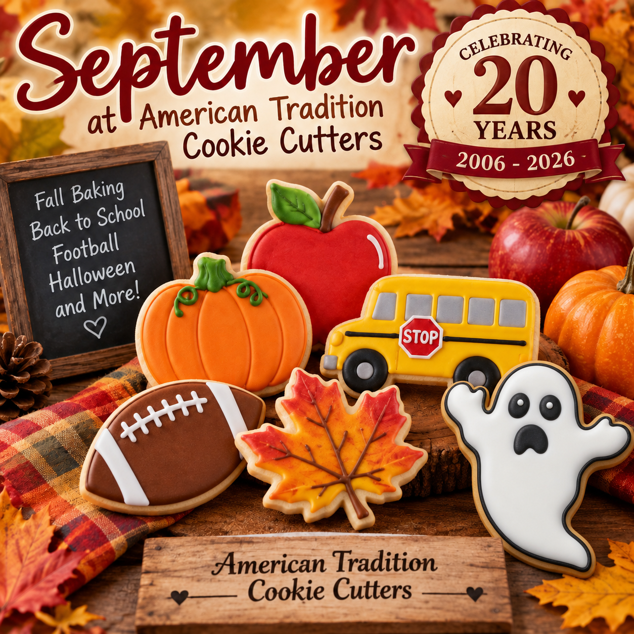September at American Tradition Cookie Cutters – Fall Is in the Air!