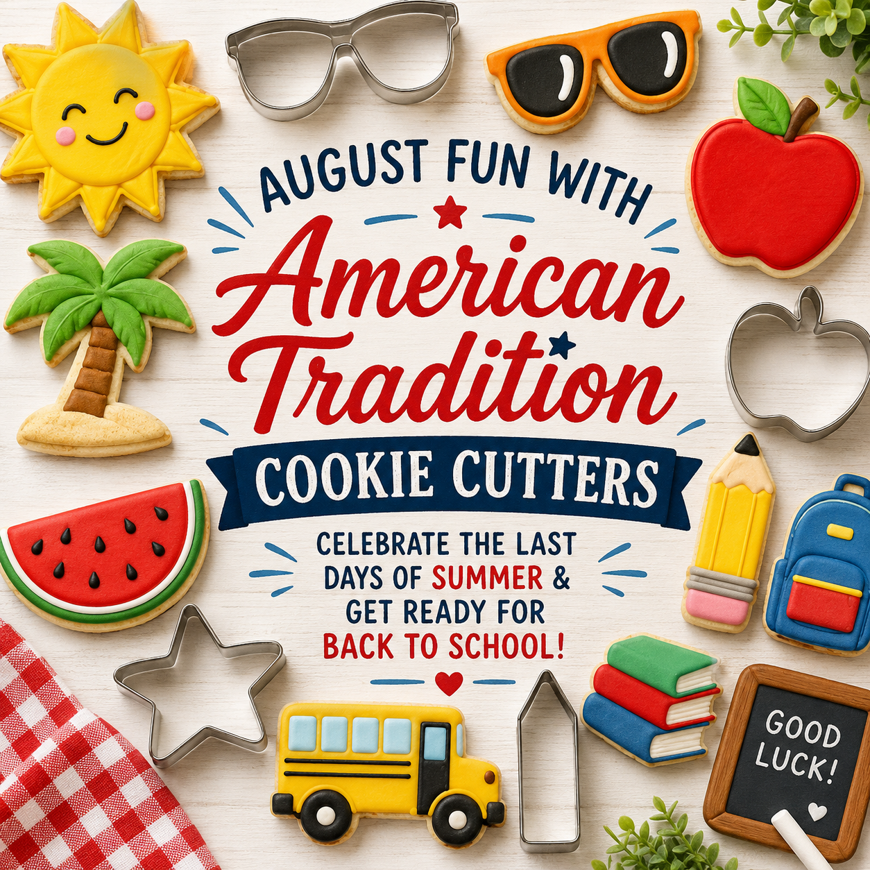 August Fun with American Tradition Cookie Cutters
