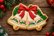 Decorated cookie from a 3.75 inch Double Bells Metal Cookie Cutter