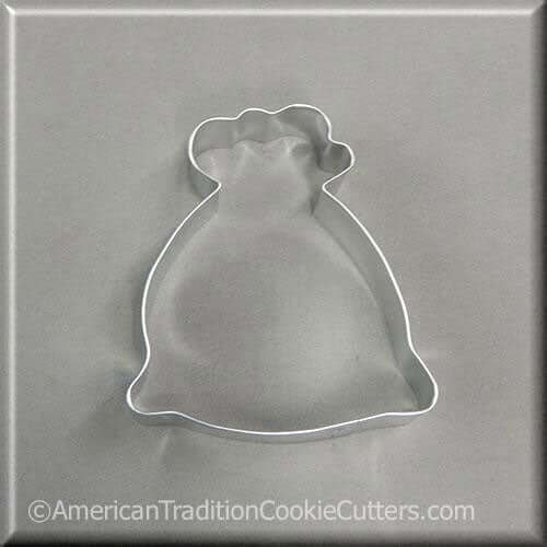 3.5 inch Santa Potato Money Sack Metal Cookie Cutter