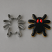 Both cookie and cutter from a 2.5 inch Spider Metal Cookie Cutter