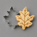 Both a cutter and cookie from a 3.5 inch Oak Leaf Metal Cookie Cutter